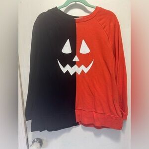 Isabel Maternity Halloween sweatshirt orange, black and white size medium women